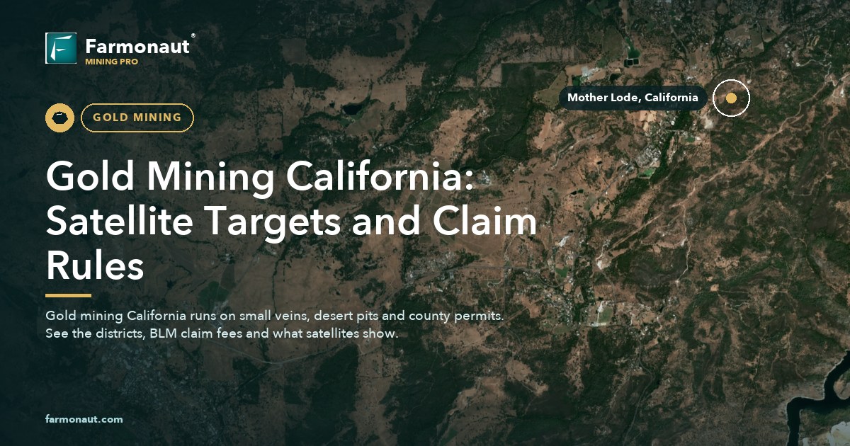 Gold Mining California: Satellite Targets And Claim Rules
