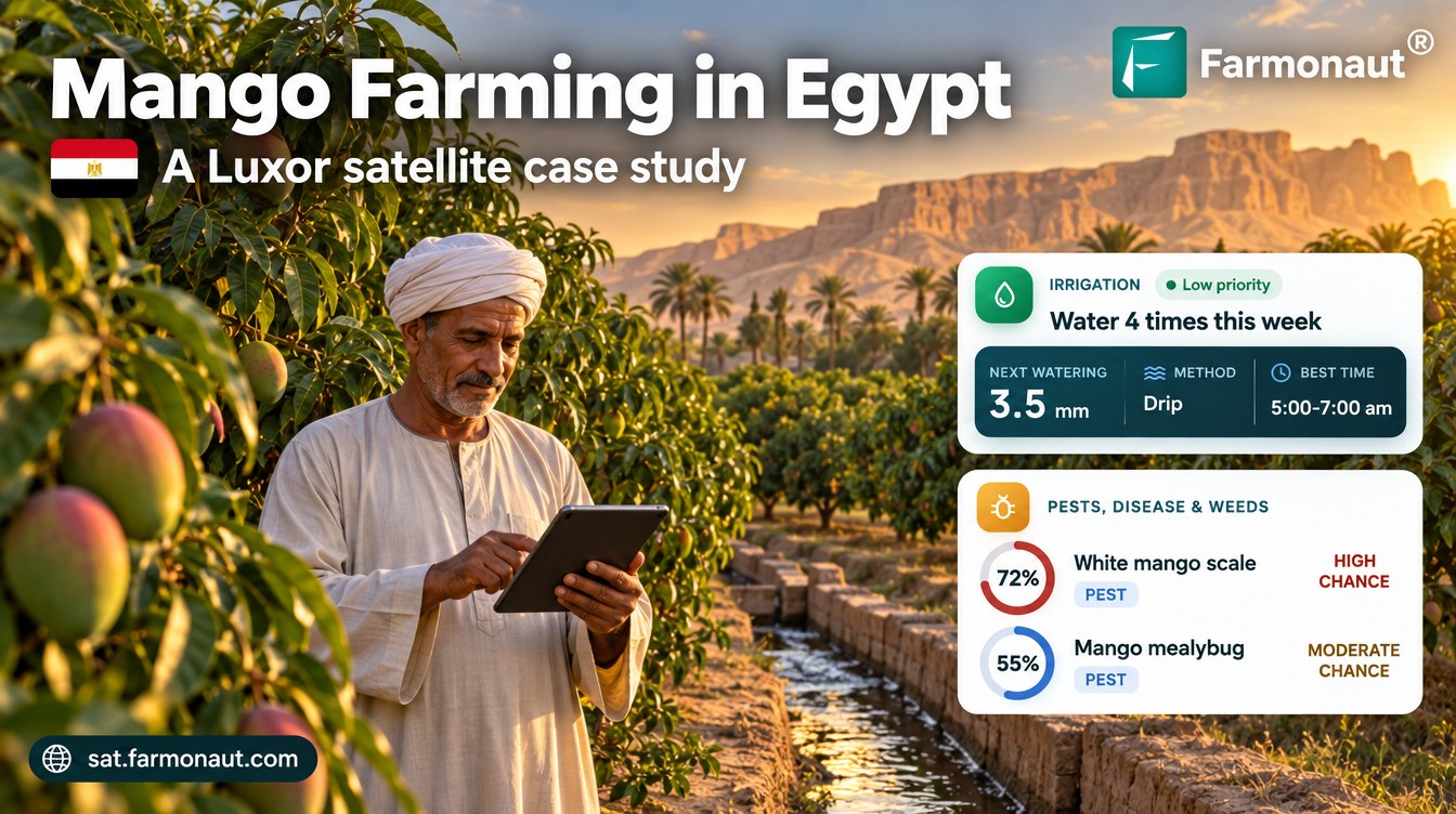 Mango Farming In Egypt: A Luxor Satellite Case Study 1 Mango Farming In Egypt: A Luxor Satellite Case Study, With Irrigation And Pest-Risk Advisory Cards