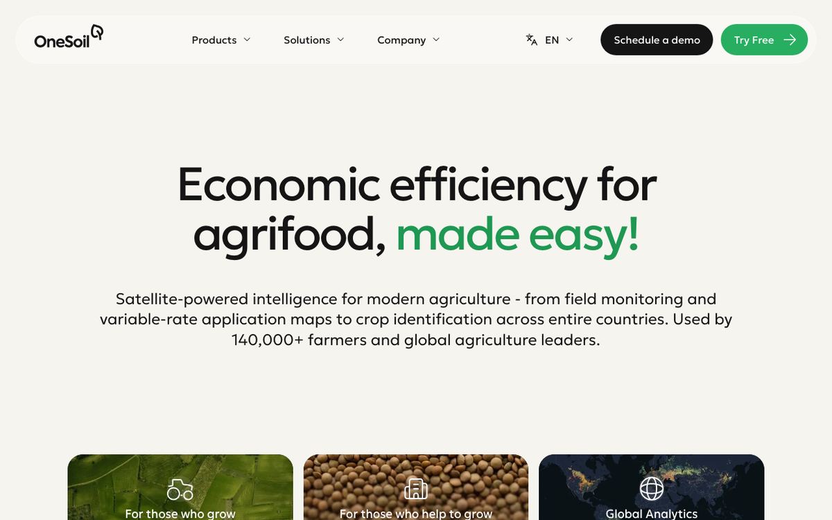 Onesoil Website For Satellite Field Monitoring