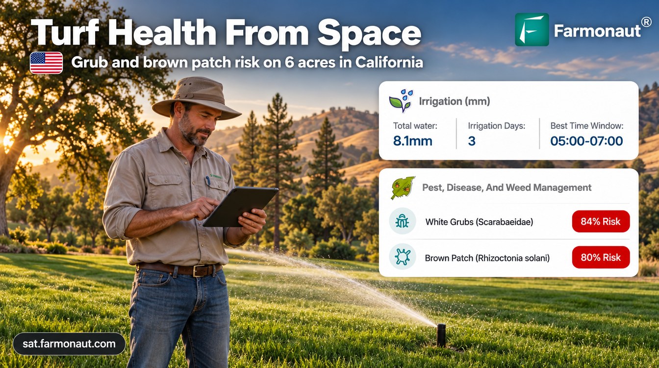 Satellite Turf Health Monitoring: A California Case Study 1 Satellite Turf Health Monitoring: A California Case Study With Sprinkler And White Grub And Brown Patch Risk Cards