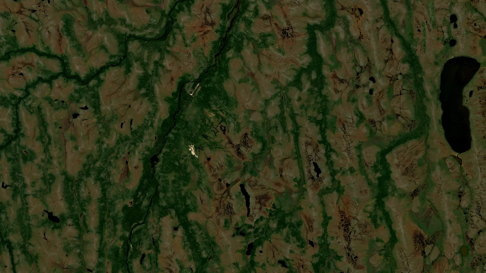 Ring Of Fire Ontario: Deposits, Owners, Roads And Permits 1 Sentinel-2 Satellite View Of The Mcfaulds Lake Area, Ring Of Fire, Ontario
