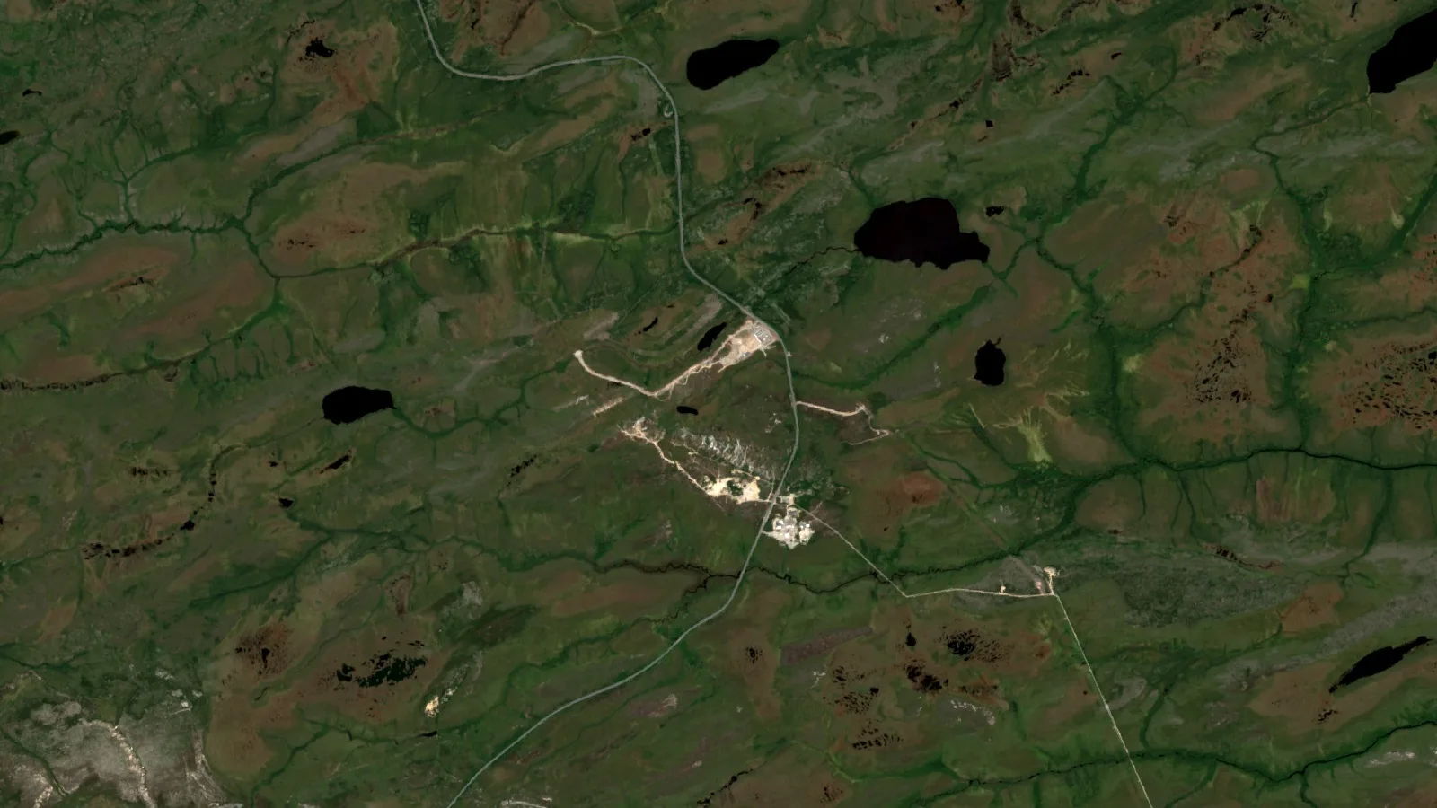 Spodumene In James Bay: Pegmatites, Projects And Claims 1 Sentinel-2 Satellite View Of Galaxy Spodumene Project, Eeyou Istchee James Bay, Quebec