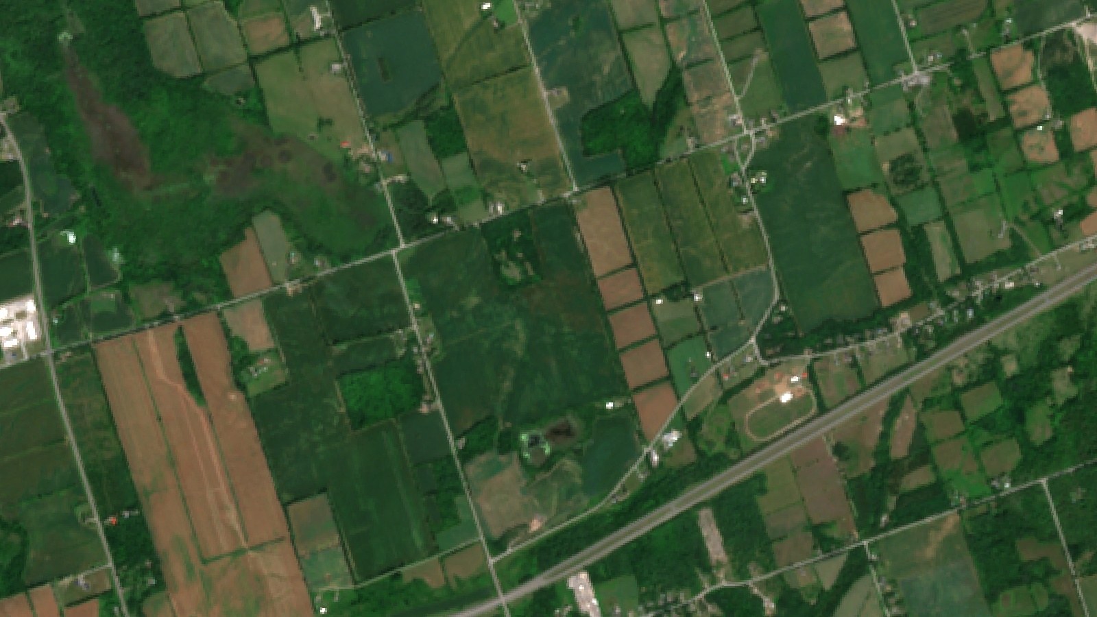 Apple Orchard Monitoring: Ontario Harvest, Brazil Bloom 2 Sentinel-2 Satellite View Of Apple Orchards Near Colborne On The North Shore Of Lake Ontario