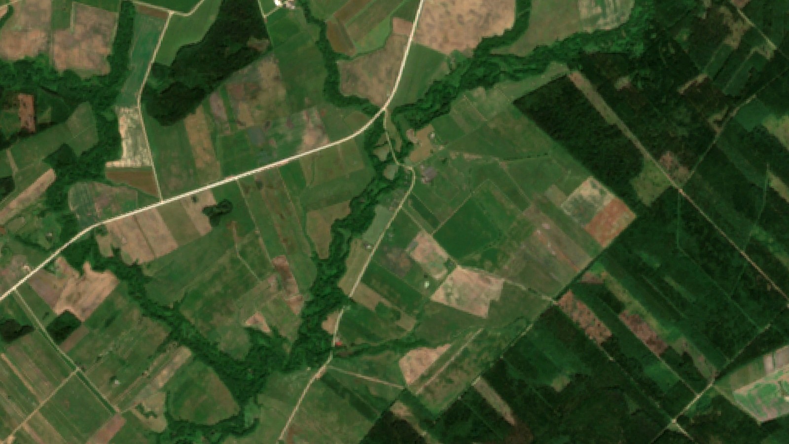 Sentinel-2 Satellite View Of Winter Wheat Farmland In Tauragė County, Lithuania