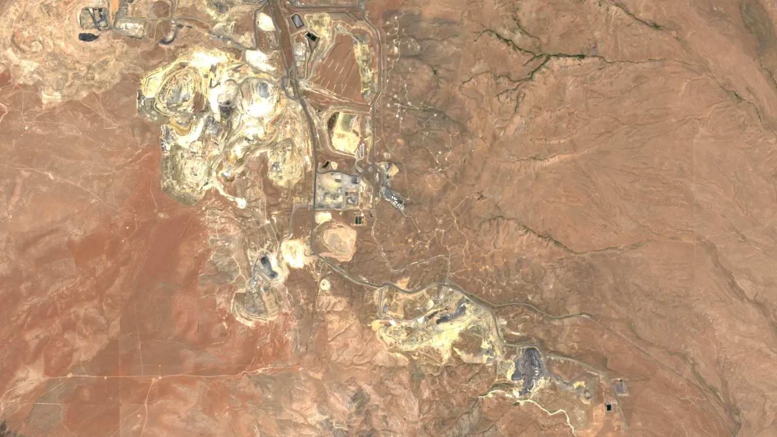 Gold Production Cost Per Ounce: Mining Cost Curve 1 Sentinel-2 Satellite View Of Carlin Trend Gold District, Eureka County, Nevada