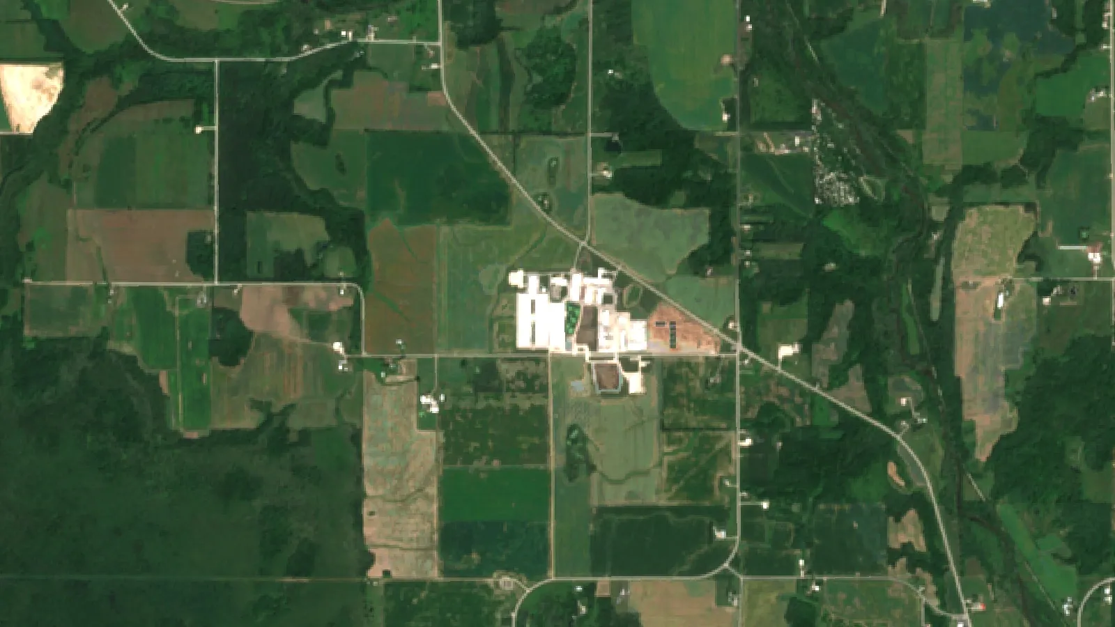 Chopping Corn For Silage: Cost, Price &Amp; Chopper Guide 1 Sentinel-2 Satellite View Of Dairy Farms And Corn Fields In Kewaunee County, Wisconsin