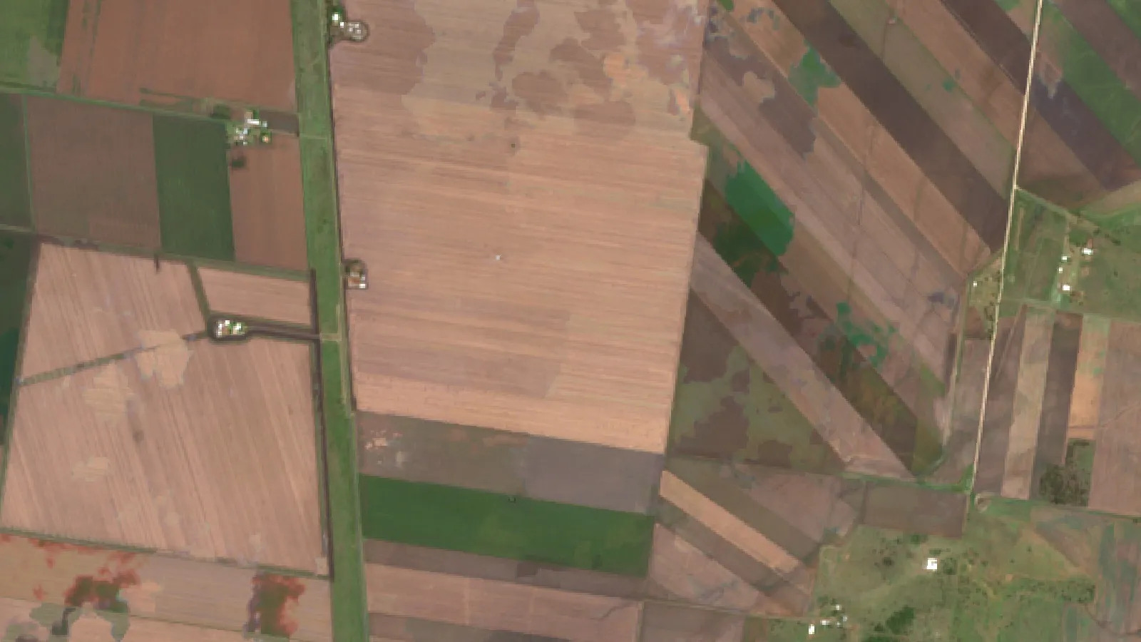 Sentinel-2 Satellite View Of Dryland Cropping On The Jimbour Plain North Of Dalby, Queensland, Australia