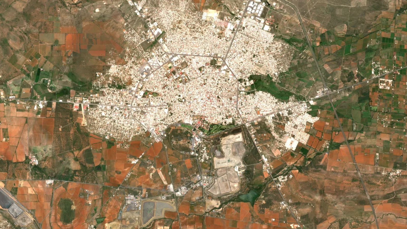 Sentinel-2 Satellite View Of Fresnillo Silver District, Zacatecas, Mexico
