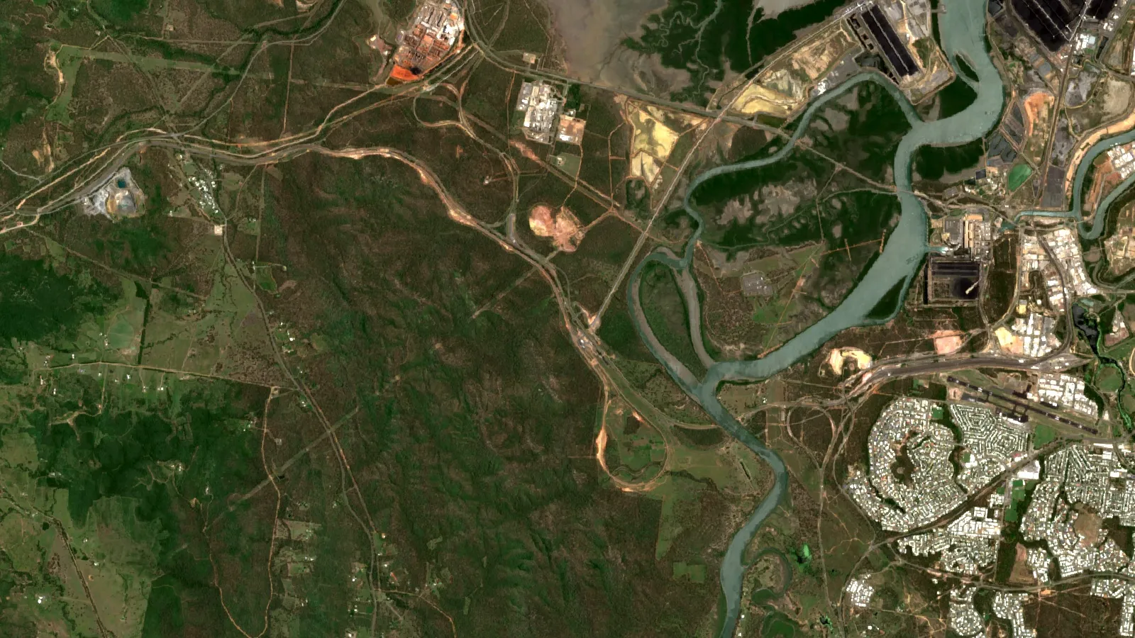 Alumina Powder Grades, Uses And Red Mud Solutions 1 Sentinel-2 Satellite View Of Gladstone Alumina Refinery Area, Queensland, Australia