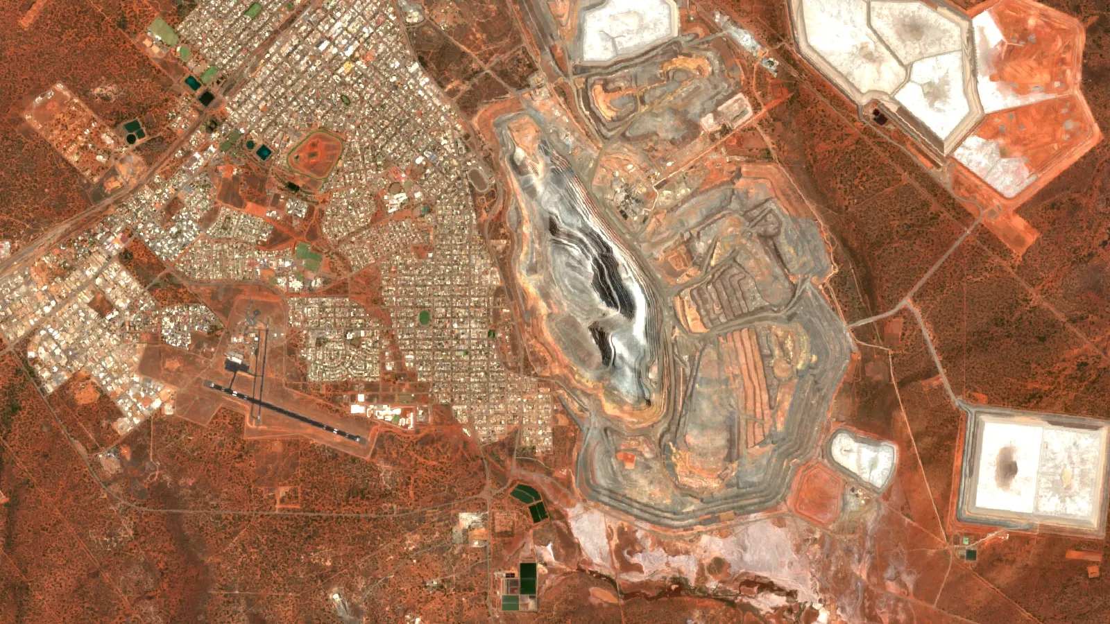 Gold Vs Pyrite: 7 Tests And Where Gold Hides 1 Sentinel-2 Satellite View Of Golden Mile, Kalgoorlie, Western Australia