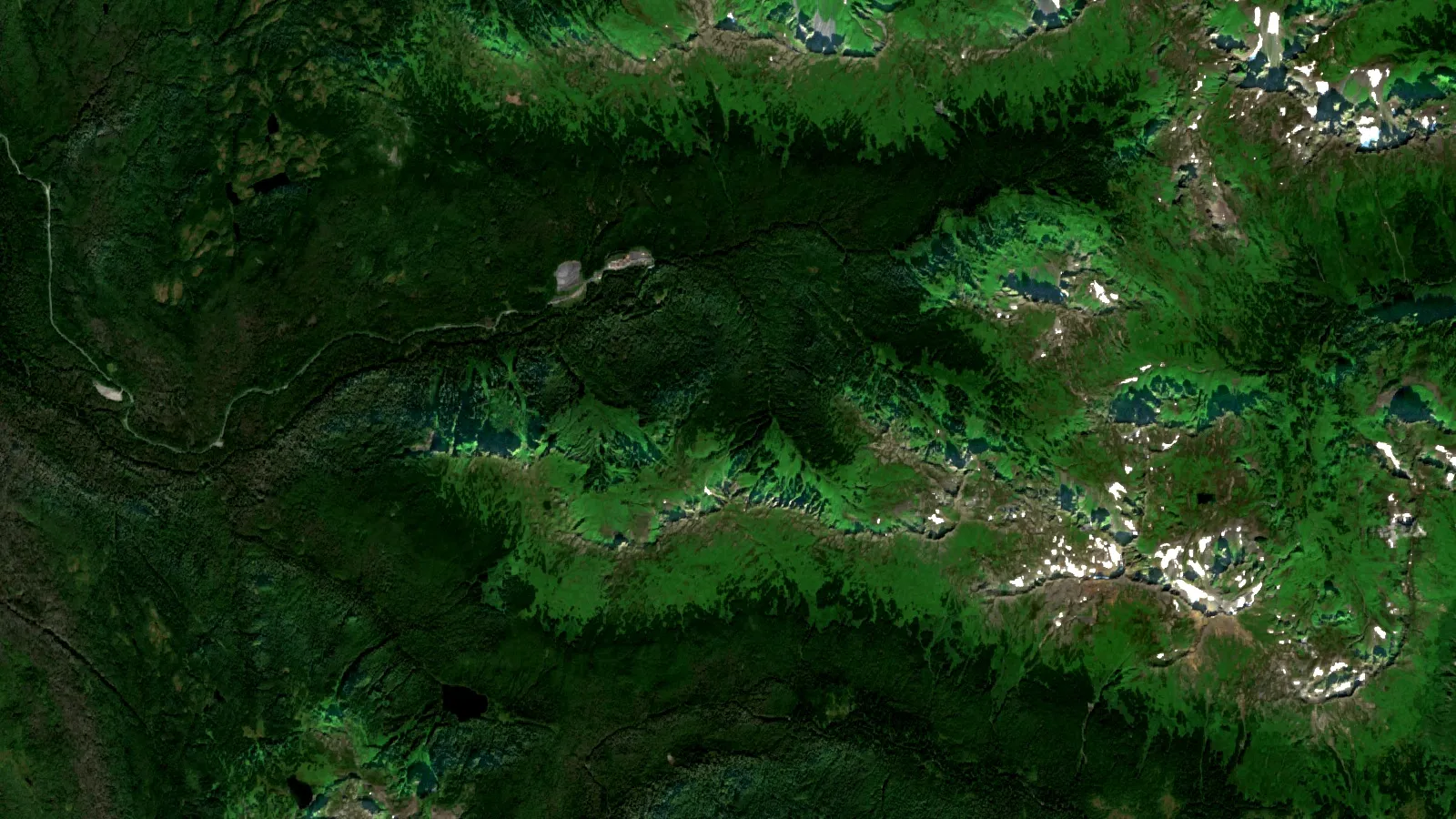 Sentinel-2 Satellite View Of Greens Creek Mine, Admiralty Island, Near Juneau, Alaska