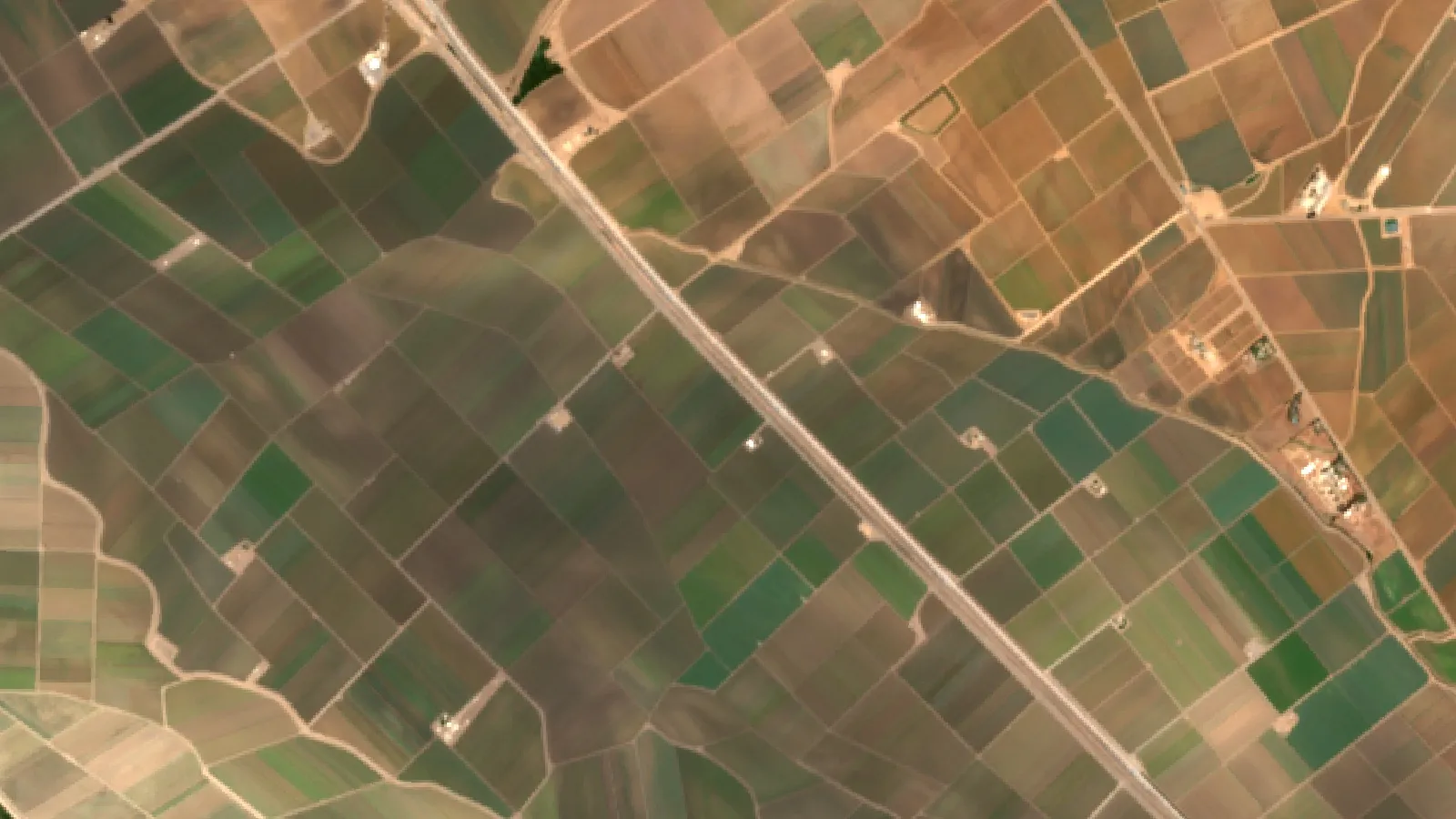Agriculture Traceability: Boosting Farm-To-Market Trust 1 Sentinel-2 Satellite View Of Leafy Greens And Vegetable Fields Near Chualar, Salinas Valley, California