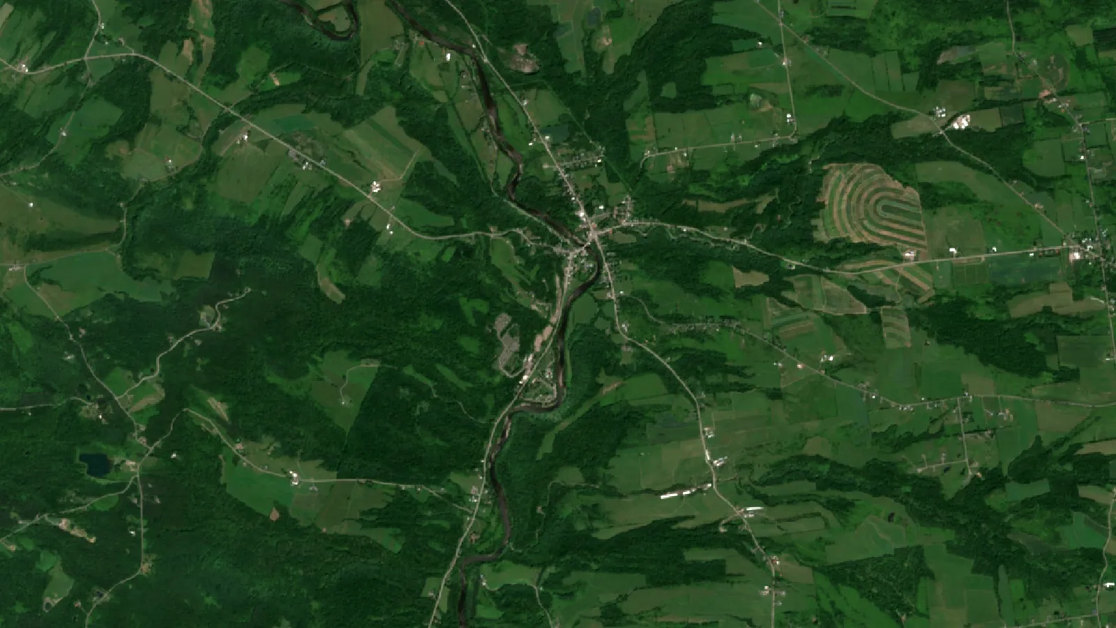 Ace Of Diamonds Mine Closed: Where To Dig Instead 1 Sentinel-2 Satellite View Of Middleville Quarries, Herkimer County, New York