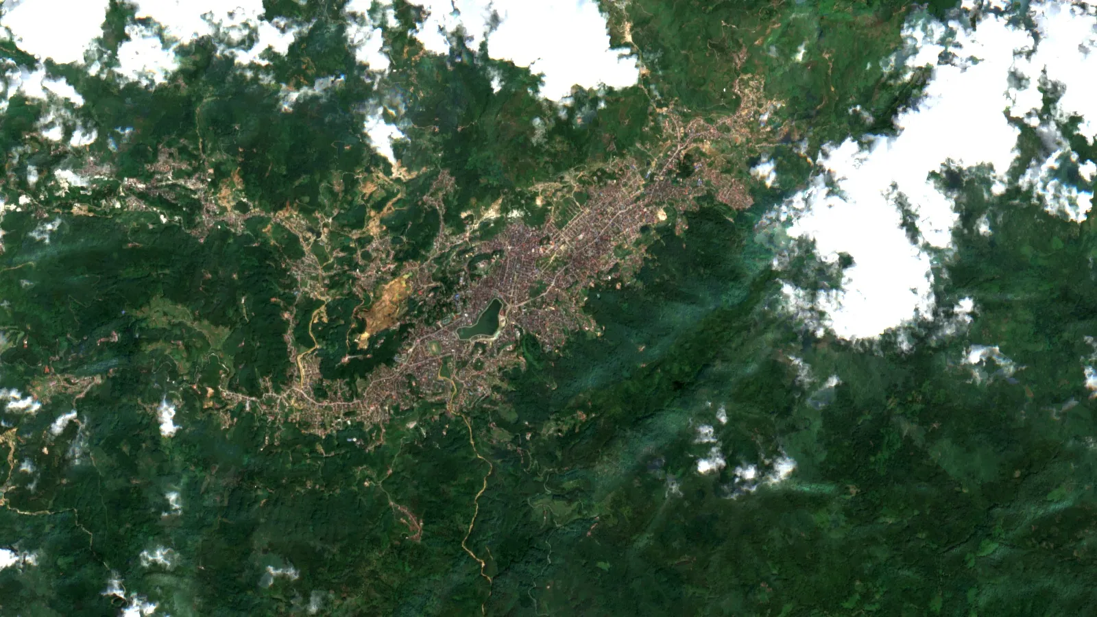 Red Spinel Price Per Carat: 7 Mining Districts 1 Sentinel-2 Satellite View Of Mogok Stone Tract, Mandalay Region, Myanmar
