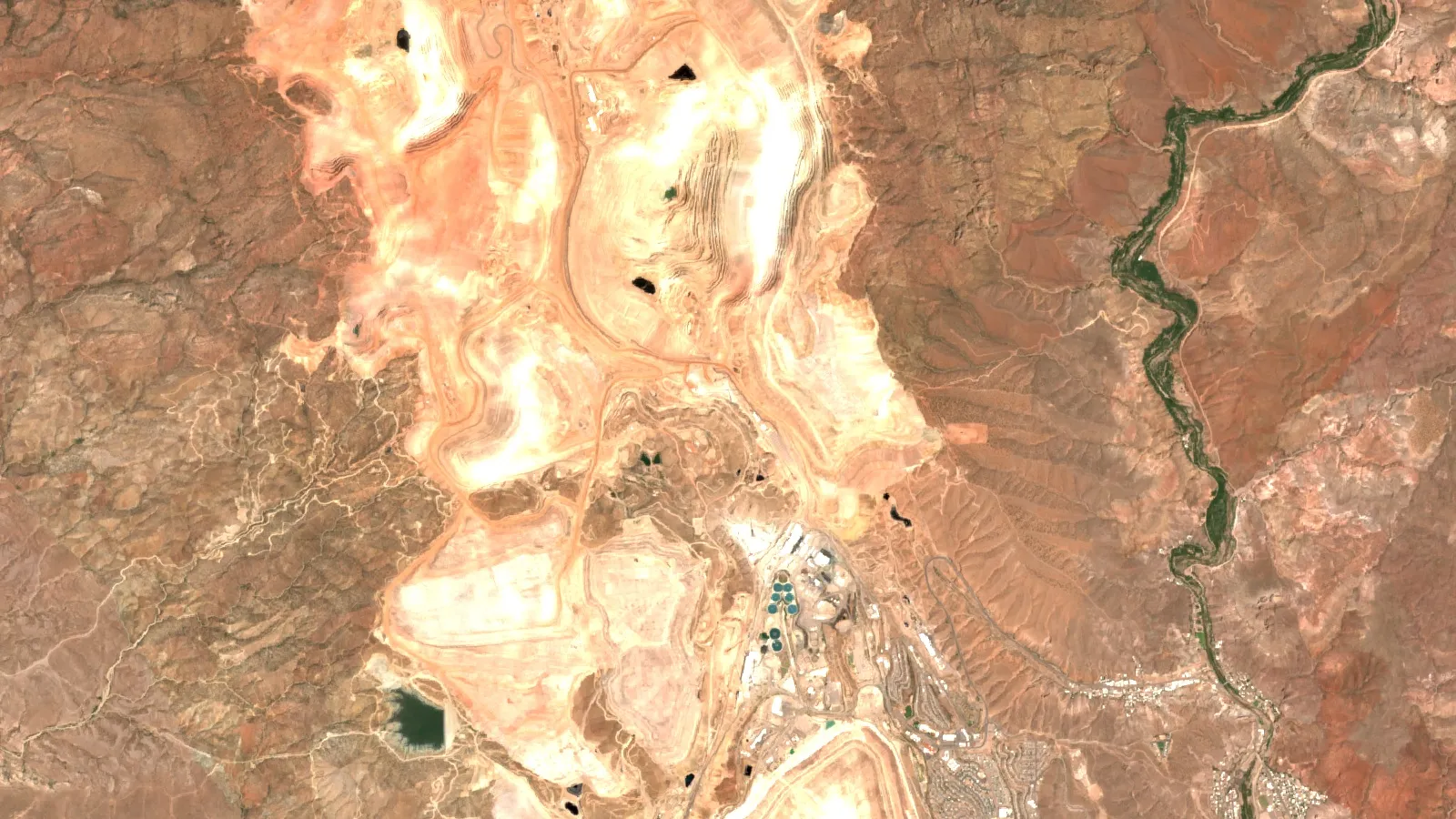 Sentinel-2 Satellite View Of Morenci Copper Mine Area, Greenlee County, Arizona