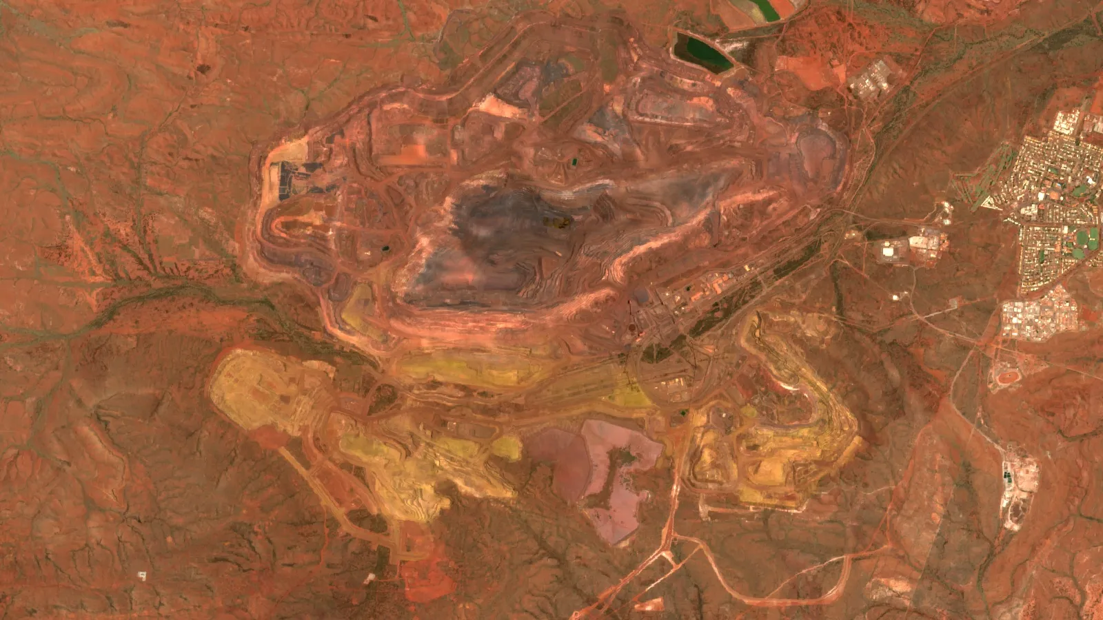 Iron Ore Mines In Australia: Top Operators Ranked 1 Sentinel-2 Satellite View Of Mount Whaleback And Newman, Pilbara, Western Australia