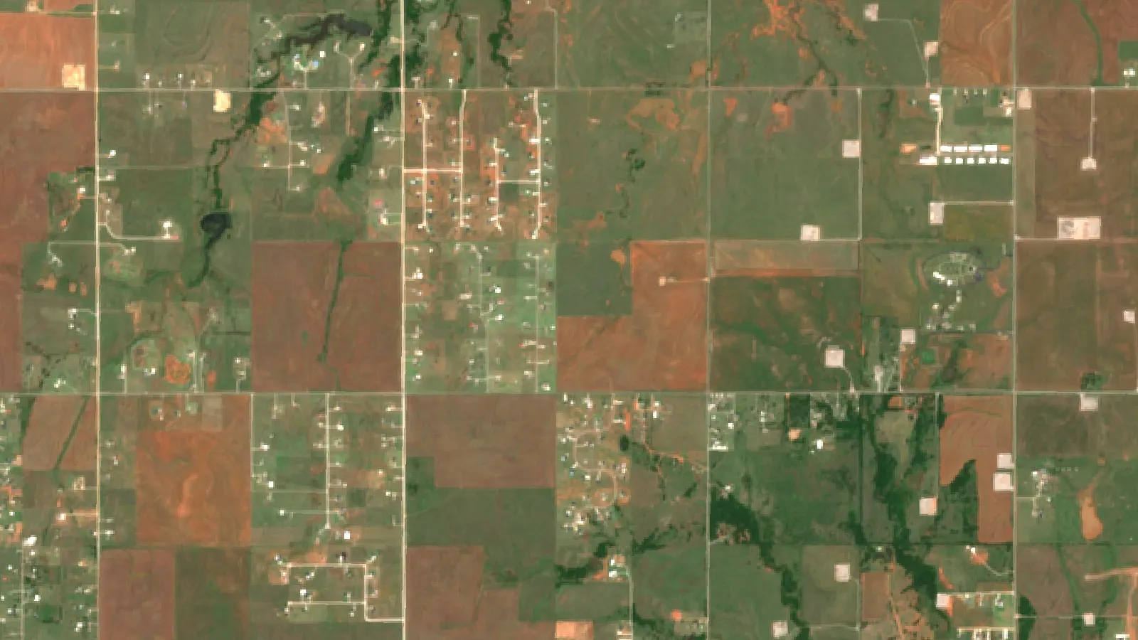 Forestry Mulching Benefits For Organic Land Clearing &Amp; Restoration 1 Sentinel-2 Satellite View Of Pasture With Eastern Redcedar Encroachment In Logan County, Oklahoma, Usa