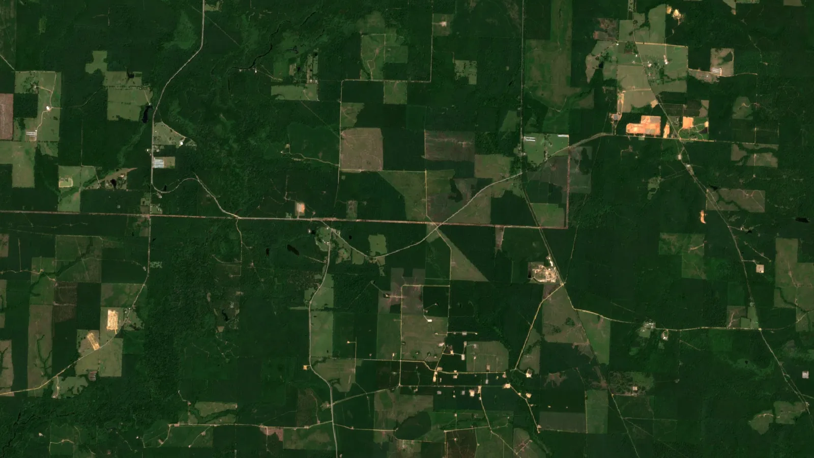 Arkansas Lithium Map: Deposits, Locations, Projects 1 Sentinel-2 Satellite View Of Smackover Brine Area Near Magnolia, Columbia County, Arkansas
