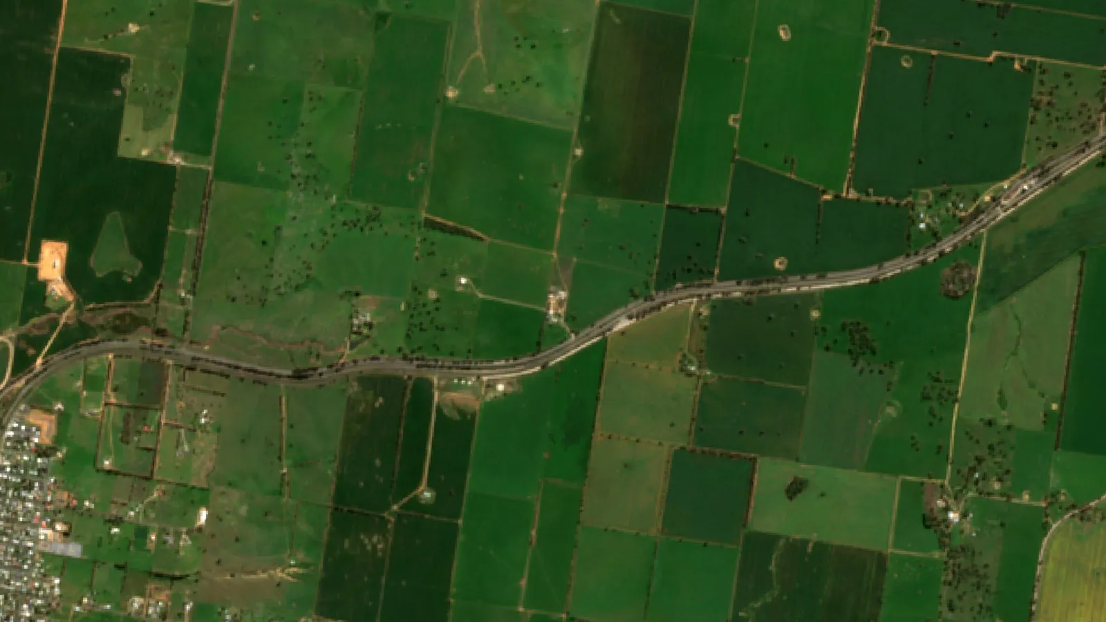Smart Weather Forecasting For Farmers In Australia 1 Sentinel-2 Satellite View Of Wheat And Canola Paddocks Near Junee, New South Wales, Australia