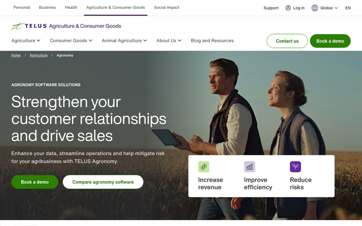 Telus Agronomy (Formerly Agrian) Agronomy Software Page